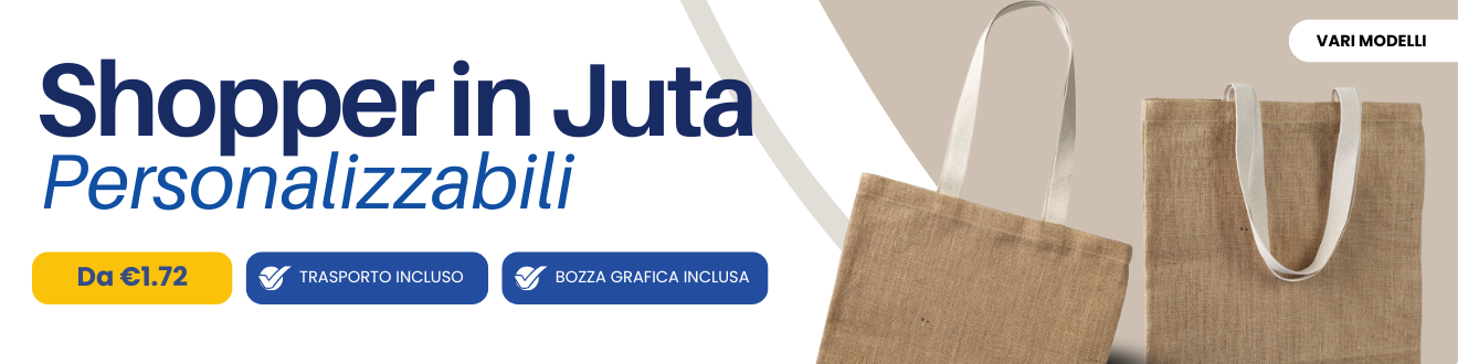 Shopper in Juta personalizzabili