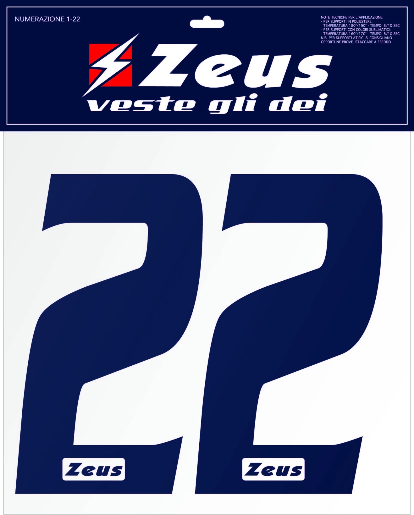 Immagine NUMERAZIONE 1-22 cm 10