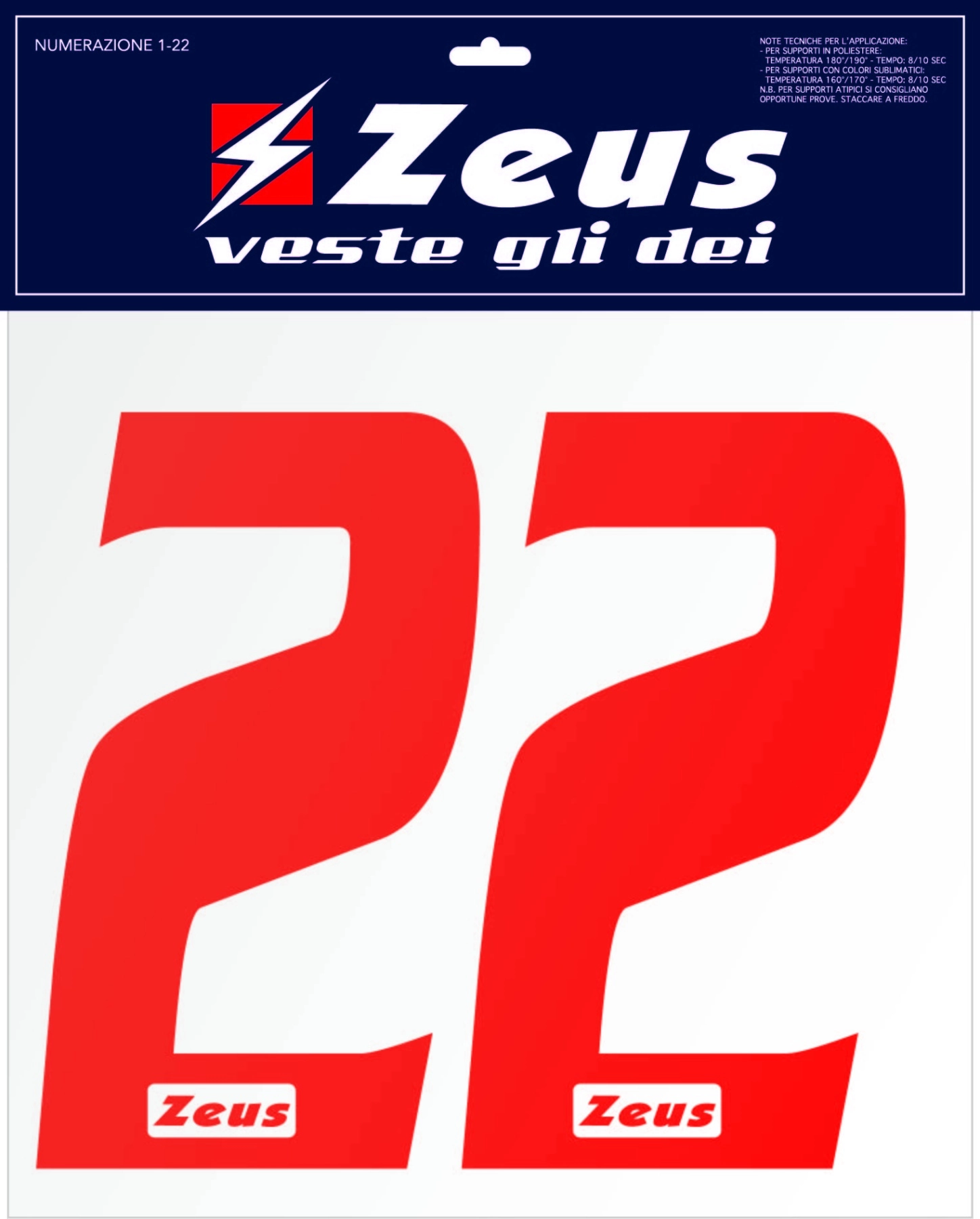 Immagine NUMERAZIONE 1-22 cm 10