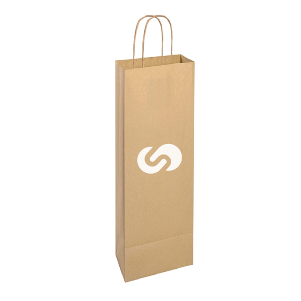 SHOPPER WINE IN CARTA KRAFT PERSONALIZZABILE